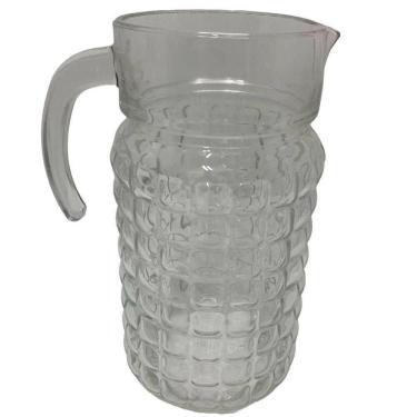 Imagem de Kit 2 Jarra De Vidro Incolor Bubble Com Alça 1,8 L Moderna