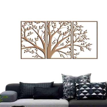 Imagem de Quadro Decorativo Árvore 3Mm Vazado - Md/Cru