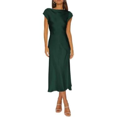 Imagem de Vestido de cocktail para festa de casamento para mulheres com corte lo