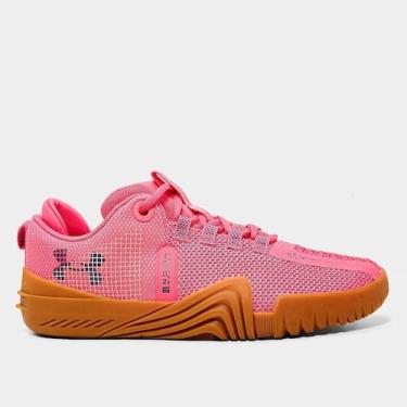 Imagem de Tênis Under Armour W TriBase Reign Feminino, Rosa, Cinza, 35