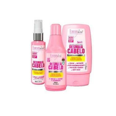 Imagem de Kit Forever Liss Shampoo Sérum Leave-in Desmaia Cabelo - Forever Liss 