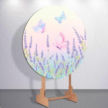 Imagem de Painel Redondo Jardim Encantado Capa Sublimada de Festa Tamanho Grande