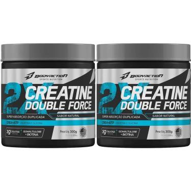 Imagem de Kit 2X Creatine Double Force - 300g Natural - BodyAction-Masculino