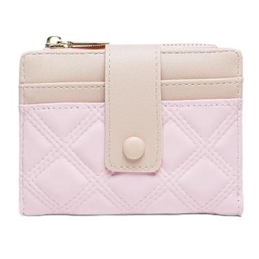Imagem de Carteira feminina fresca e estilosa – compartimento para vários cartões, porta-moedas com fivela, grande capacidade, qualidade, versátil, rosa, Carteira pequena