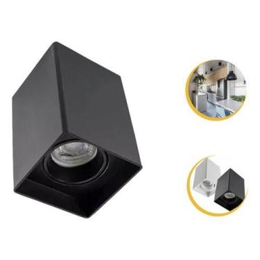 Imagem de Kit 4 Spot Sobrepor Quadrado Recuado Direcionável P/ Mr16 - Embu Led, 