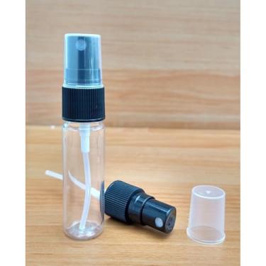 Imagem de Frasco Spray PET 15ml com Válvula de Pulverização Fina – Recarregável e Portátil para Perfume, Álcool, Aromatizador, Cosméticos e Viagem(10,Preto)