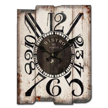 Imagem de Relógio de parede Vintage Silent Non-Ticking 31x42cm de madeira - yiwe