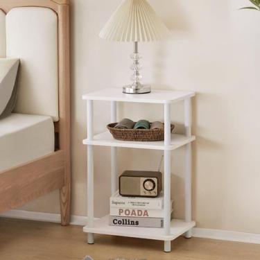 Imagem de Mesa final de 3 camadas Apicizon MDF Wood White 40x30x62cm