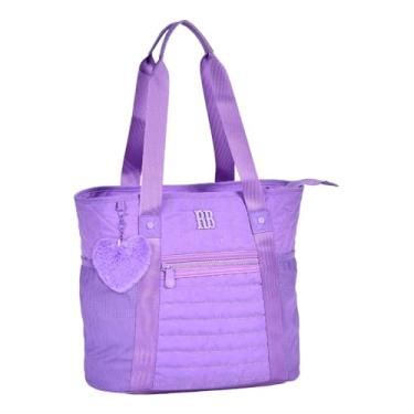 Imagem de Bolsa Feminina RB Grande Tote Bag Chaveiro (Lilas)