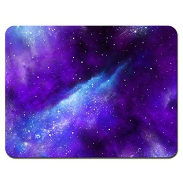 Imagem de Mouse pad para jogos - Base de borracha antiderrapante, superfície lisa para controle preciso do mouse, ideal para laptop, uso no escritório - 24 x 19 cm - Galaxy Universe