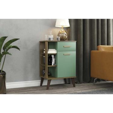 Imagem de Balcão De Cozinha Modulado Retrô C- 1 Porta E 1 Gaveta 53cm Mel-oliva - Movelbento