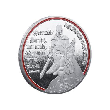 Imagem de Moeda comemorativa: Cavaleiro Templário, Guerreiro Medieval, Ferro