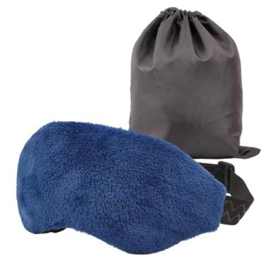 Imagem de FAMJOALE Almofada de viagem para aviões, suporte de alça de cabeça de avião para voos longos, alça de cabeça de avião ajustável, máscara de olho 3D, suporte de 360° para dormir, itens essenciais de