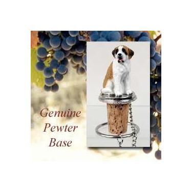 Imagem de Rolha de garrafa de vinho de cao com casaco liso Saint Bernard DTB44