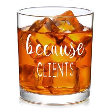 Imagem de Slugeren Presente para clientes, porque clientes copo de uísque para homens, presente de elefante branco de aniversário e Natal para colegas de trabalho, empregados, advogado, corretor de imóveis, 293