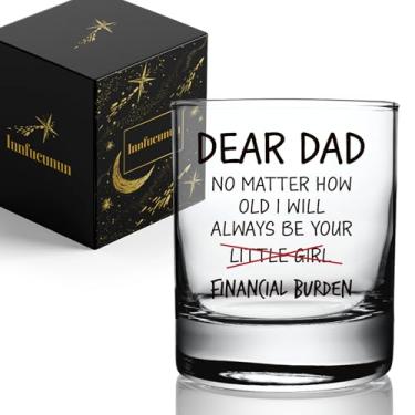 Imagem de Innfueunun Presentes humorísticos para papai, No Matter How Old I Will Always Be Your Financial Burden copo de uísque, presentes de Natal para o pai da filha, 290 ml