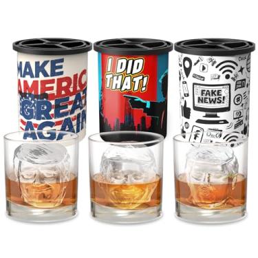 Imagem de Máquina de gelo transparente – Pacote com 3 – Molde engraçado de aço inoxidável para uísque, coquetéis e bourbon, máquina de gelo transparente de fácil liberação, presente de uísque/Natal/aniversário