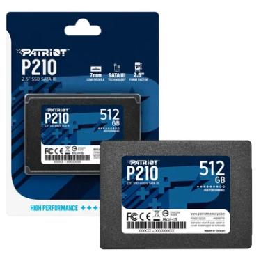 Imagem de Ssd 512gb 2.5 Sata 3 500mb/s Leit - 400mb/s Grav P210 P210S512G25 Patriot