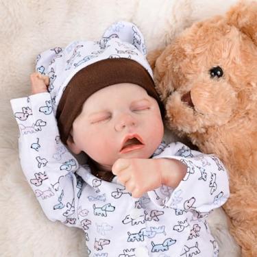 Imagem de Bebê Reborn Boneca Corpo de Silicone Realista Menino Pintada Original (Urso Menino 48cm)