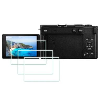 Imagem de PCTC Pacote com 3 protetores de tela S9 compatíveis com câmera sem espelho Panasonic LUMIX DC-S9, película de vidro temperado de 0,3 mm, dureza 9H