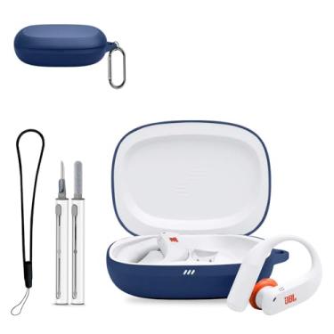 Imagem de Capa protetora para JBL Endurance Peak 4, capa protetora com kit de limpeza, capa protetora de silicone macio, acessórios para cordão e chaveiro, impermeável, à prova de poeira, à prova de choque