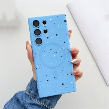 Imagem de Capa de silicone fosca com bolinhas para Samsung S25 S24 S23 S22 Ultra S21 Plus S20 FE Note 20, capa protetora de lente de câmera, azul-celeste, para Samsung S25Ultra