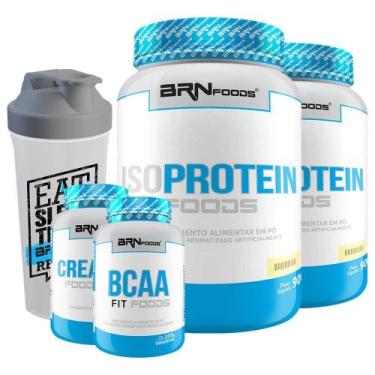 Imagem de Kit 2 Iso Protein 900G+ Bcaa 100G+ Creatina 300G - Brn Foods