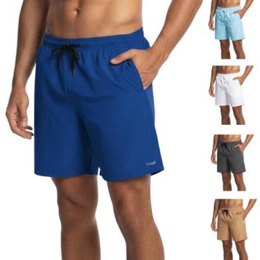 Imagem de Kit 5 Bermuda Short Masculino Tactel Academia Treino Praia - Ripoll, C