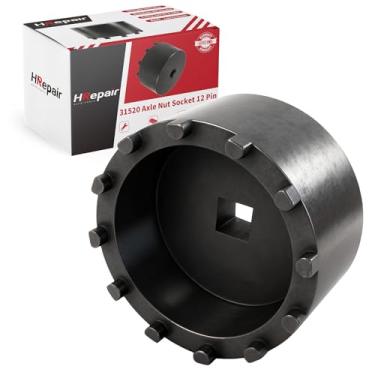 Imagem de HRepair Soquete de porca de eixo, serve para Dodge Ram 3500 4500 5500 2019-2020 Soquete de porca de eixo de substituição Lisle 31520, 12 pinos, preto
