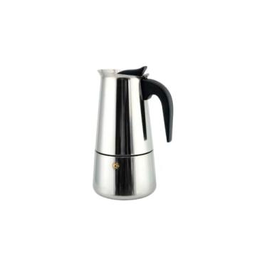 Imagem de Cafeteira Italiana Express, Aço Inox, 9 Xícaras, 10cm Diâmetro x 19cm Altura, Modelo Tradicional Europeu