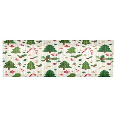 Imagem de CEBUGI Cortina blackout para janela – Cortinas de proteção de privacidade para cozinha/banheiro/sala de estar/lavanderia (137 x 45 cm, 1 painel, árvore de Natal)