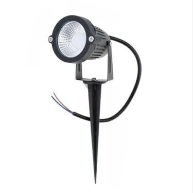 Imagem de Luminária Espeto Jardim cob led 7w 9w 15w cor de luz verde azul rosa à prova d'água luminaria jardim LED para Iluminação Externa de Caminhos, Plantas e Decoração(Branco Frio,kit 3un 15w)