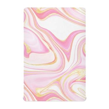 Imagem de Wassud Lençóis de berço com texturas de mármore, para meninos e meninas, respirável, lençol com elástico, neutro, 68 x 99 cm