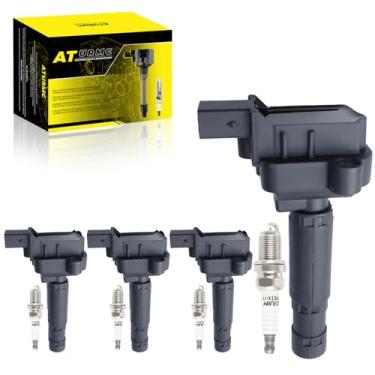Imagem de ATURMC Conjunto de 4 bobinas de ignição UF658 compatíveis com Mercedes-Benz C250 SLK250 1.8L 2.0L L4 2012 2014 2015 OEM - substitui # UF-658 GN10552 IC761 E1158 C931