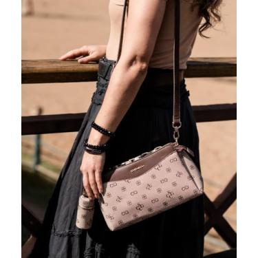 Imagem de Bolsa Estilo Atemporal Monograma Atemporal Chenson - Café 3485416