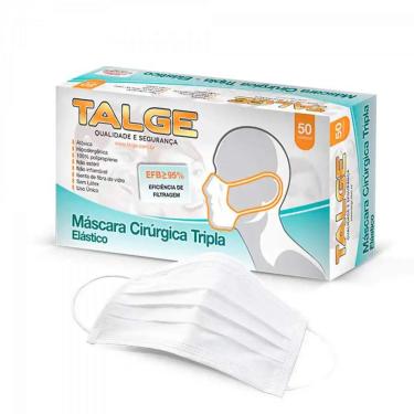 Imagem de Máscara Descartável Tripla C/50 Unidades Talge