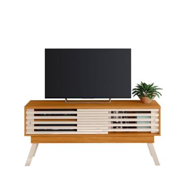 Imagem de Rack para TV até 65 Polegadas Frizz 2 Portas Cinamomo e Off White 150 cm