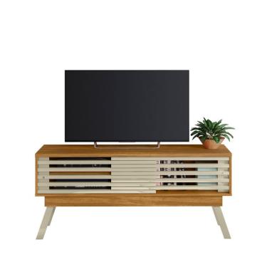 Imagem de Rack para TV até 65 Polegadas Frizz 2 Portas Cumaru e Opala 150 cm
