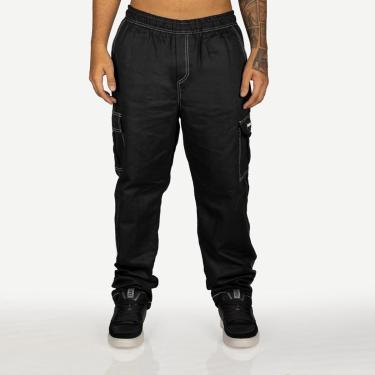Imagem de Calça Overking Cargo Sarja Preto Prespontado-Masculino