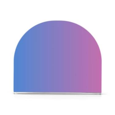 Imagem de Porta-guardanapos acrílico gradiente rosa azul, suporte de toalha de mão de papel em forma de U, suporte vertical de toalha de papel