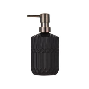 Imagem de Dispensador de sabonete, frasco de loção de vidro de alta qualidade, dispensador de sabão para casa, hotel, chuveiro, gel, xampu, frasco (preto)