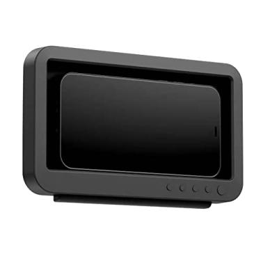 Imagem de Suporte de celular para parede com capa autoadesiva anti-embaçamento tela banheiro suporta rotação bidirecional e a maioria dos telefones