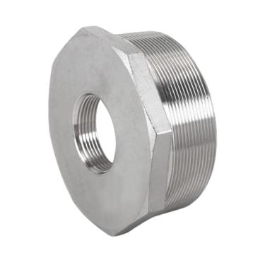 Imagem de Bucha sextavada redutora, 1 peça macho de 10 cm - conectores de tubo de aço inoxidável 304 fêmea de 1/5.1 cm, adaptador de tubo redutor para ferramenta de ar de encanamento e mais