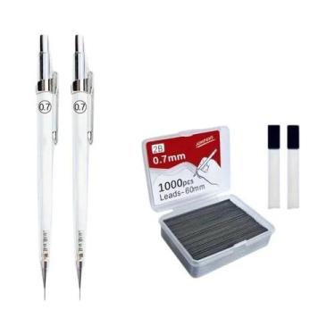 Imagem de Lápis Mecânicos Transparentes De 0.5, 0.7 E 0.9mm Com Refil Automático