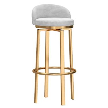 Imagem de Bancos de bar giratórios, conjunto de pernas de metal dourado, moderno, banco de bar com altura para balcão, cadeiras de jantar altas para casa, cozinha e ilha