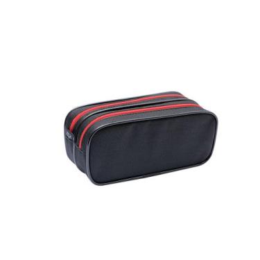 Imagem de Estojo Escolar Duplo duas divisões Preto com vermelho Estojos Kids