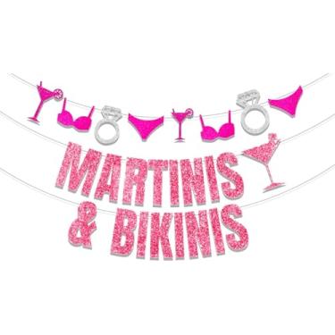 Imagem de Conjunto de sinal de banner para decoração de chá de panela, rosa choque, verão, tropical, despedida de solteira, artigos de festa de praia