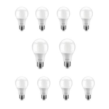 Imagem de Lâmpada Led Bulbo 9W Elgin 6500k Bivolt kit 10 lâmpadas