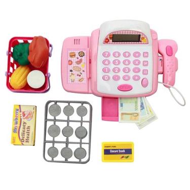 Imagem de Caixa registradora infantil completa supermercado menina - Importway