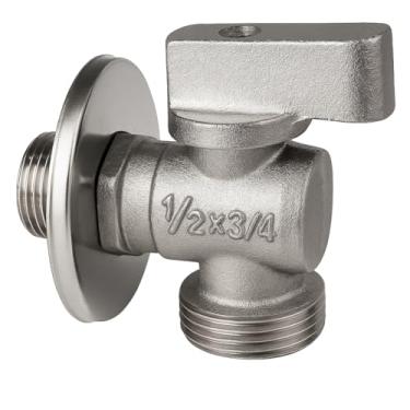 Imagem de Torneira Esfera 1/2” x 3/4” Registro para Tanque e Máquina de Lavar – Corpo Metálico, Registro de Esfera, Saída para Mangueira